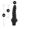 Silicone Willy's - Cowboy - 6.25 Inch Vibrating Dildo - Black