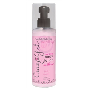 Crazy Girl Wanna Be Dazzling Sparkling Body Lotion Pink Cupcake 6 Oz