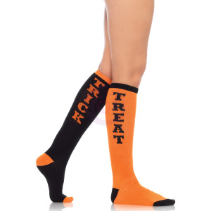 Trick or Treat Acrylic Knee Socks - One Size