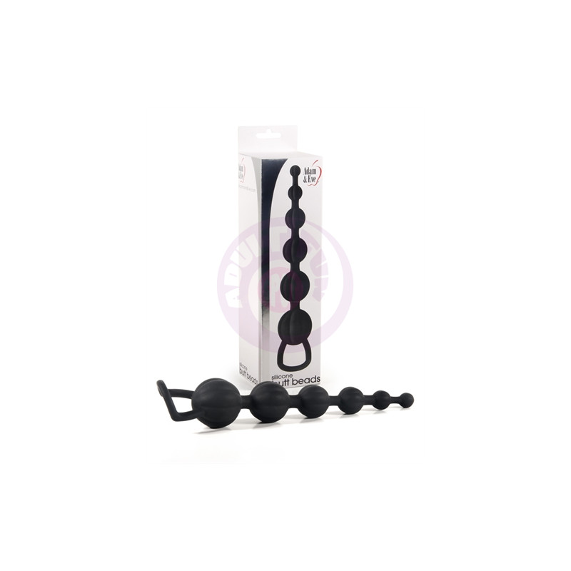 Adam and Eve Silicone Butt Bead - Black