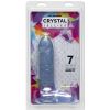 Crystal Jellies 7 Inch Ballsy Supercock - Clear