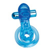 Bodywand Rechargeable Duo Ring With Clit Tickler - Blue