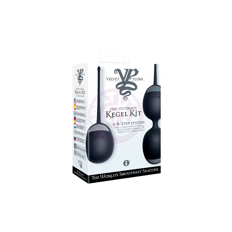 Velvet Plush the Ultimate Kegel Kit - Black
