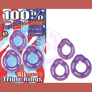 All American Triple Rings-Purple