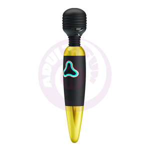 Pretty Love Body Wand With Led Light - Black and  Gold