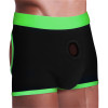 Get Lucky Strap-on Boxer Shorts - Xlarge/xxlarge - Black/green