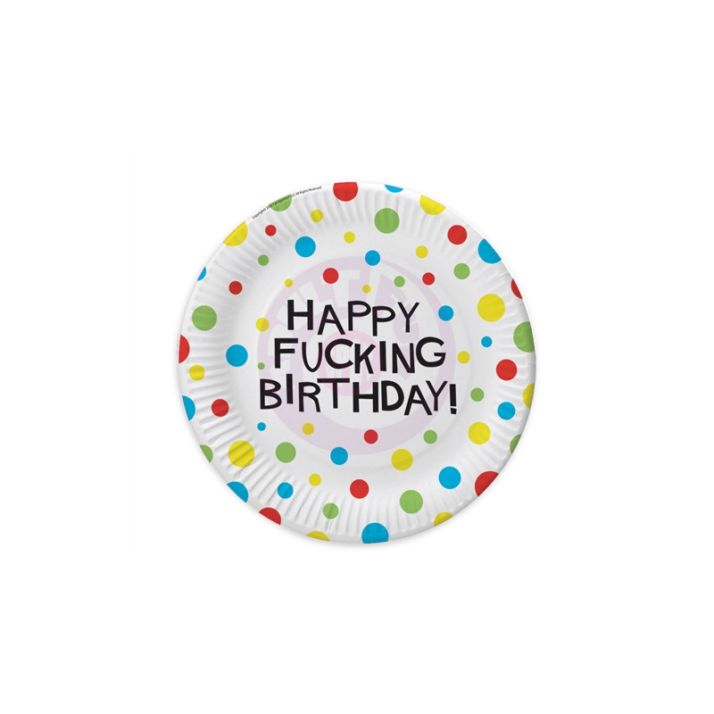 X-Rated Birthday Party Plates 8 Count