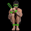 Kink in the Dark Glowing Cuffs, Blindfold and Paddle Bondage Set