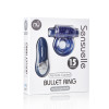 Sensuelle Remote Control 15 Function Rechargeable Bullet Ring - Blue