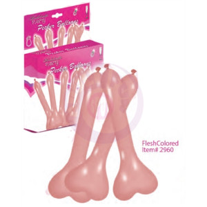 Pecker Balloons Flesh Color 6 Pc Box