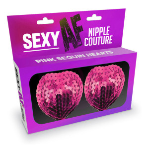 Sexy Af Nipple Couture  Pink Sequin Hearts