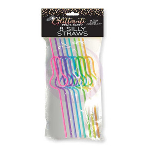 Glitterati Silly Penis Straws 8 Ct