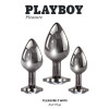 Playboy Pleasure - Pleasure 3 Ways - Butt Plug - Hematite