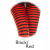 Striped Tights - One Size - Black/red