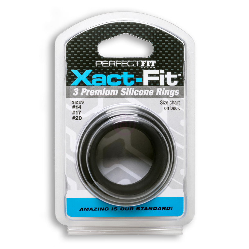 Xact- Fit 3 Premium Silicone Rings - #14, #17,   #20