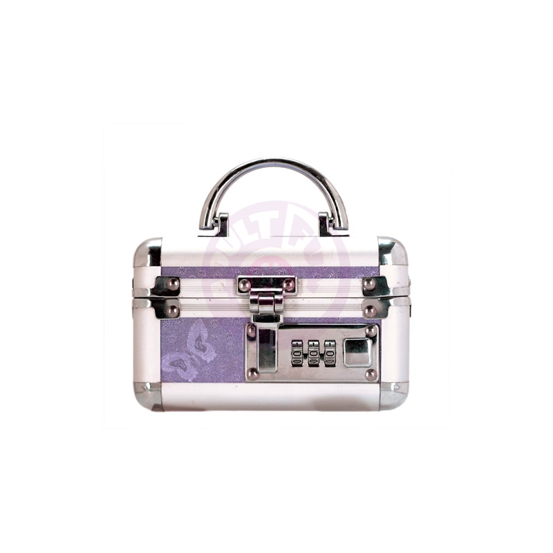 Mini Vibrator Case Purple Lockable