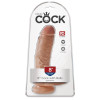 King Cock  8 Inch Cock With Balls - Tan