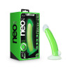 Neo Elite - Glow in the Dark - Omnia - 7 Inch  Silicone Dual Density Dildo - Neon Green
