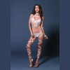 2 Pc. Wrap Around Fishnet Halter Top With Matching G-String - One Size - White