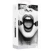 Silicone Ring Gag With Adjustable Bonded Leather  Staps - Black
