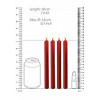 Teasing Wax Candles Large - Red - 4-Pack