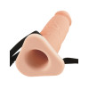 Fantasy X-Tensions 8-Inch Silicone Hollow  Extension - Flesh