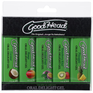 Goodhead - Oral Delight Gel - Tropical Fruits - 5  Pack - 1 Fl. Oz.