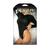 Up All Night Long Sleeve Opaque Bodysuit With  Snap Closure - One Size