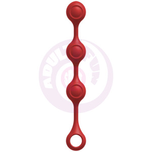 Anal Essentials Weighted Silicone Anal Balls - Red