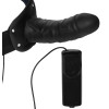 Deluxe Vibro Erection Assist Hollow Silicone  Strap-On