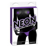 Neon Vibrating Crotchless Panty and Pasties Set - Purple