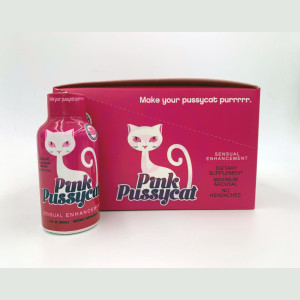 Pink Pussycat 12 Liquid Bottle Sexual Enhancement Display 2 Fl. Oz.