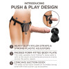 King Cock Elite Deluxe Silicone Body Dock  Kit  -  Harness and 8 Inch Dildo - Light