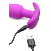 21x Silicone Butt Plug With Remote - Purple
