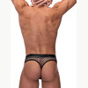 Cock Pit Net Cock Ring Thong - S/ M - Black