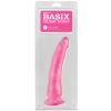 Basix Rubber Works - Slim 7 Inch With Suction Cup - Pink