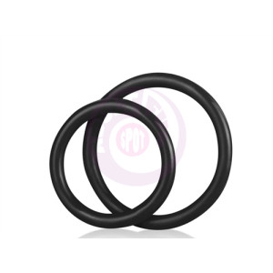 Silicone Cock Ring Set - Black