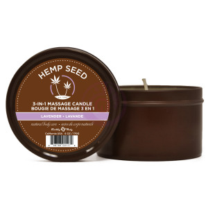 Hemp Seed 3-in-1 Massage Candle - Lavender - 6 Oz.