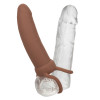 Performance Maxx Rechargeable Thick Dual  Penetrator - Brown
