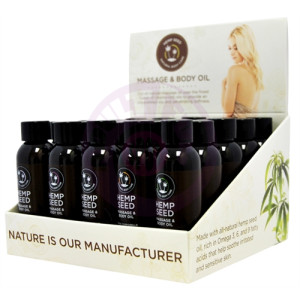 Hemp Seed Massage and Body Oil - 25 Piece Display - Assorted Scents - 2 Fl. Oz. Bottles