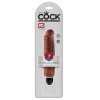King Cock 7 Inch Vibrating Stiffy - Brown