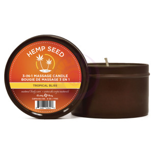 3 in 1 Massage Candle - Tropical Bliss 6 Oz - Hemp Seed