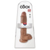 King Cock  10 Inch Cock With Balls  - Tan