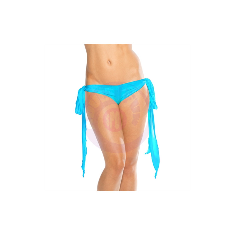 Ribbon Tie Shorts - Turquoise - One Size