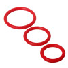 Trinity Silicone Cock Rings - Red