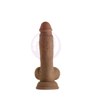 Shaft - Model a 7.5 Inch Liquid Silicone Dong With Balls - Oak
