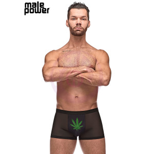 Private Screening Pot Leaf Pouch Short Black Small