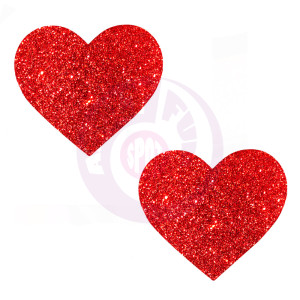 Ravish Me Red Glitter I Heart U Nipztix Pasties