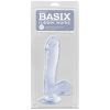 Basix Rubber Works - 7.5 Inch Dong With Suction Cup - Clear