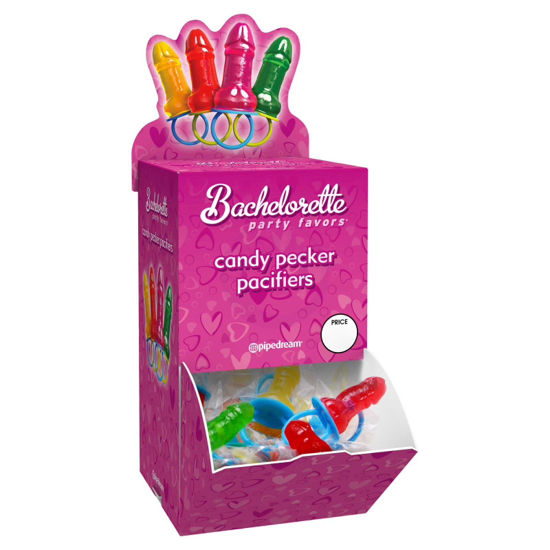Bachelorette Party Favors Candy Pecker Pacifier 48 Pieces Display